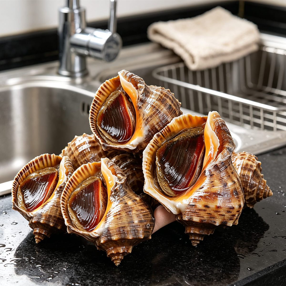 Fresh Whole Sea Snails In Shell