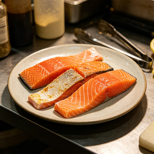 Fresh Skin-On Salmon Fillet Portions