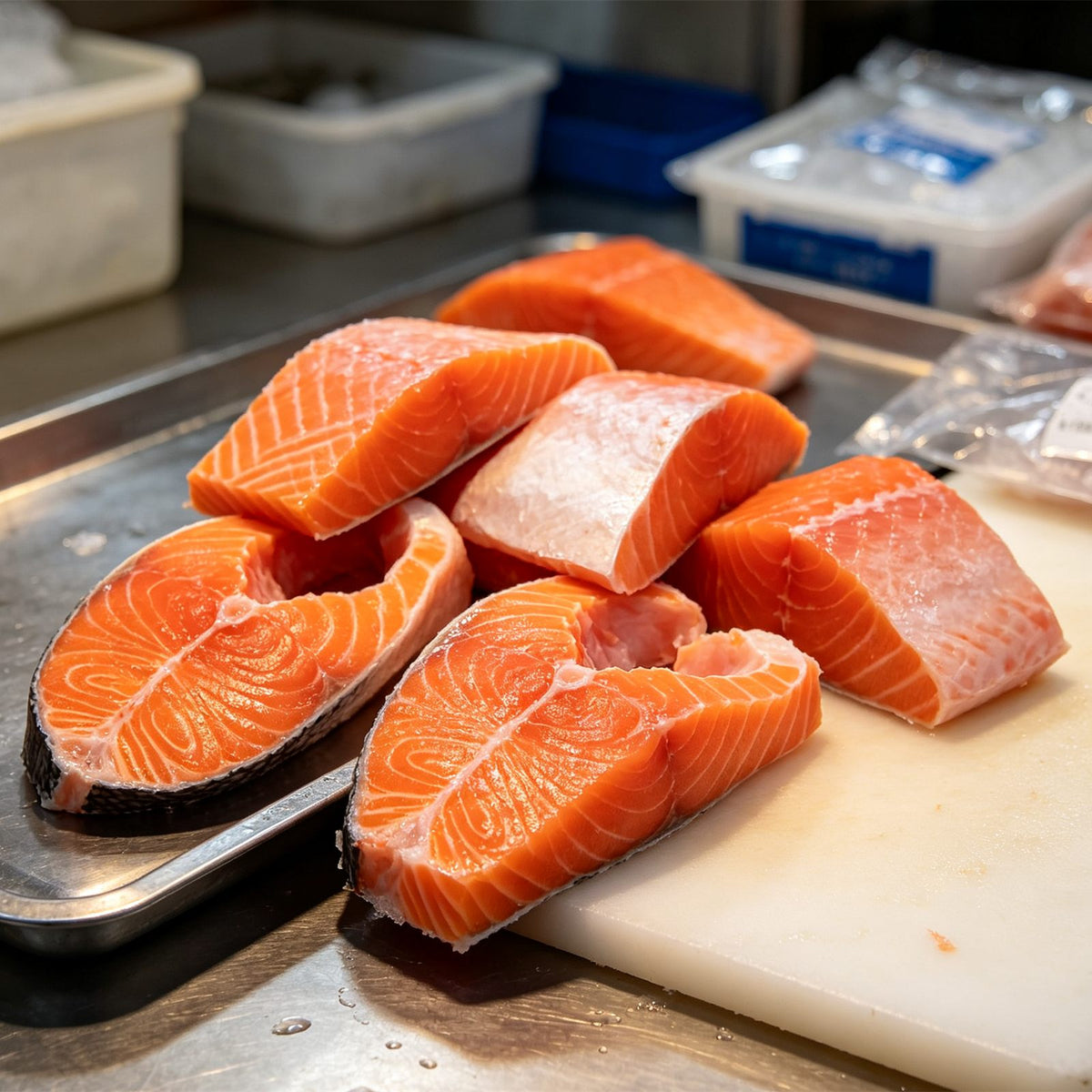 Fresh Skin-On Salmon Fillet Portions